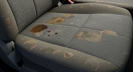 Car Seat Cleaning, Stains Removal, Vehicle Interior, Image, Indoor, Close-up, Maintenance Tips