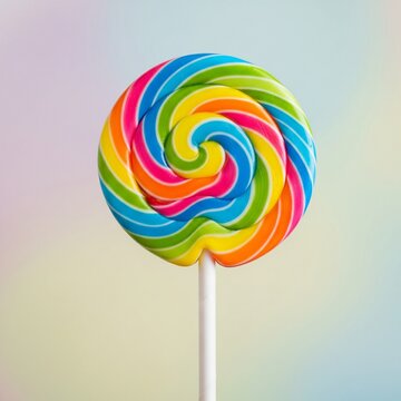 colorful lollipop on white background