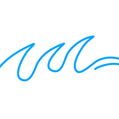 Obraz premium One line drawing sea Wave 