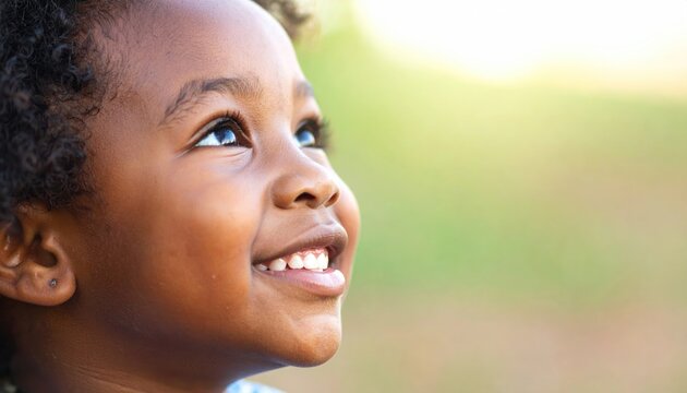Child looking upwards