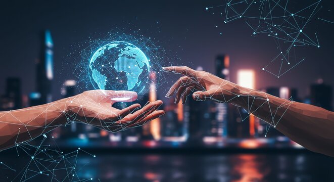 Global Connectivity Human Interaction in a Digital World - Powered by Adobe