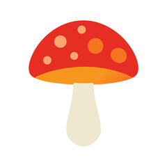 Watercolor poisonous mushroom illustration isolated on clean white background halloween artwork