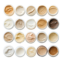 Assorted Cream Samples in Different Shades and Textures for Creative Projects