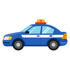 police car isolated vector illustration
