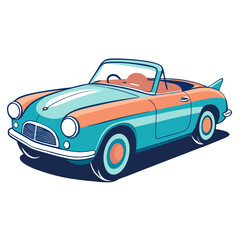 retro car vector illustration