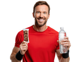 young man drinking water from bottle