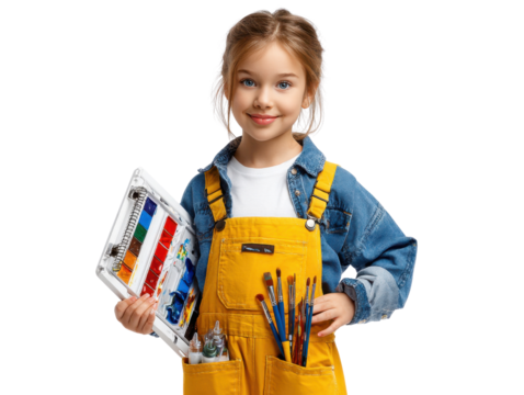 little girl with backpack