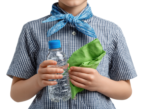 man holding a bottle of water - Powered by Adobe