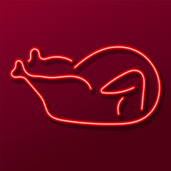 thanksgiving day neon sign, colorful modern design trends on black background. Vector illustration.