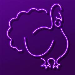 thanksgiving day neon sign, colorful modern design trends on black background. Vector illustration.