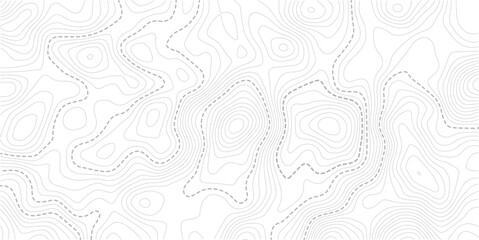 Topographic map pattern background vector. Abstract mountain terrain map background with abstract shape line texture