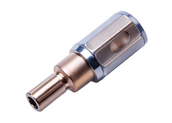 Magnetized bit holder isolated on a white or transparent background.