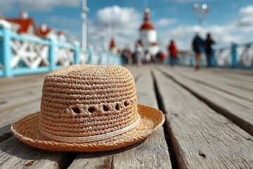 Trendy bamboo hat eco chic fashion accessory high resolution picture