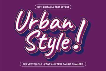 Purple Urban Style 3D Editable Text Effect