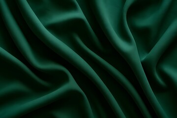 Fototapeta premium Silk Fabric Texture: Green Luxurious Textile Background