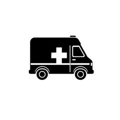 Photo of icon of an ambulance isolated on transparent background