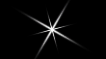 Bright white sparkling star shine beautifully in the dark black sky, simple, glowing, and magical abstract grainy night background © Graphics-workshop