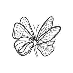 Hand drawn minimal line art of a moth sitting around a candle with a vintage style holder. Mystical illustration perfect for posters, prints, tattoos, stickers, gothic themes, and spiritual projects.