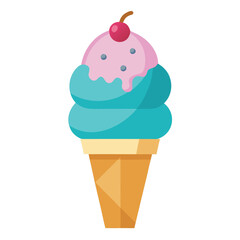 Ice Cream Vector Illustration ? Cartoon, Clipart and Line Art Design .eps
