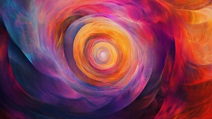 Vibrant Spectrum: Abstract Swirl of Radiant Hues Creating Visual Harmony