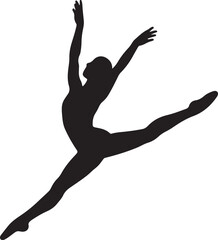 Dancer Ballet Silhouette Vector Illustration