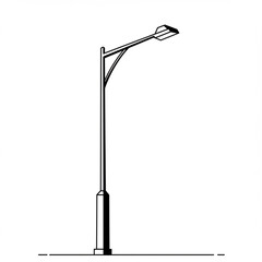 Modern street lamp design for urban illumination and city infrastructure planning