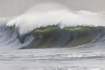 perfect wave at copacabana beach in rio de janeiro.