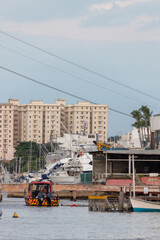 detail of Botafogo Bay in Rio de Janeiro.