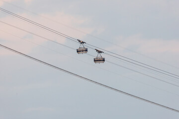 Sugarloaf cable car seen from the n in Rio de Janeiro.