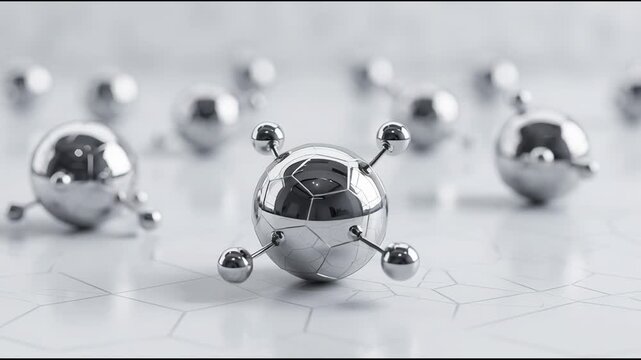 Complex Interaction of Molecular Structures Displayed on a Smooth Surface Captured in a Creative Light Setting