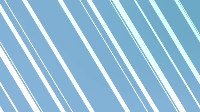 White diagonal stripes animation on blue background 4k