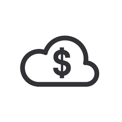 Cloud-based financial icon