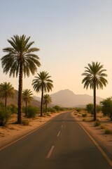 palm trees at sunset