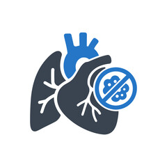 Obraz premium Prevent Heart Infection Icon