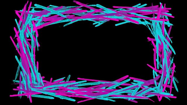 Loopable handdrawn abstract frame animation in stopmotion style