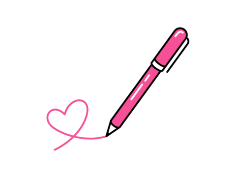 heart and pencil