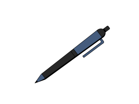 blue pen isolated on white