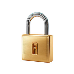 Naklejka premium 3D golden padlock