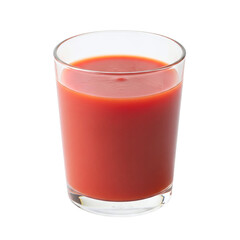 Glass of fresh red tomato juice