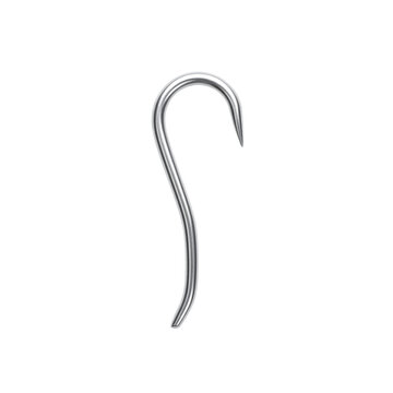 Stainless steel s-shaped meat hook