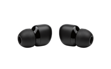 Black wireless in-ear earbuds
