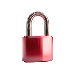 Fototapeta premium Red padlock, 3D rendering