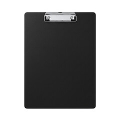 Black clipboard with silver clip mockup