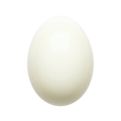 Peeled white hard boiled egg