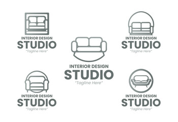 5 Design Studio Logo Set Elegant Modern Branding
