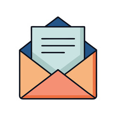 Open Envelope with a Letter Inside