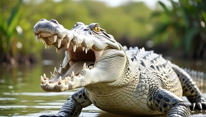 Obraz premium Wild Crocodile in Natural Habitat
