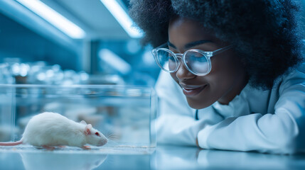  Woman Scientist Wearing Glasses