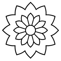 Cosmic Flower Mandala Vector Art