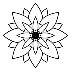 Cosmic Flower Mandala Vector Art